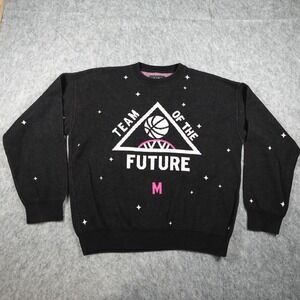 Just Don Sweater Mens Medium Black Team Of The Future‎ Cashmere Blend Knit Star